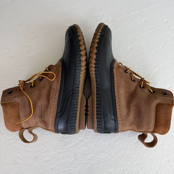 Size 10 - SOREL MENS CHEYANNE II LACE DUCK BOOT Rain Work Boots Leather Rubber main image 6